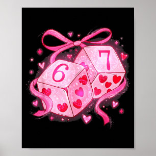 Preppy 67 Valentinstag Six Seven Würfel 6 7 Männer Poster