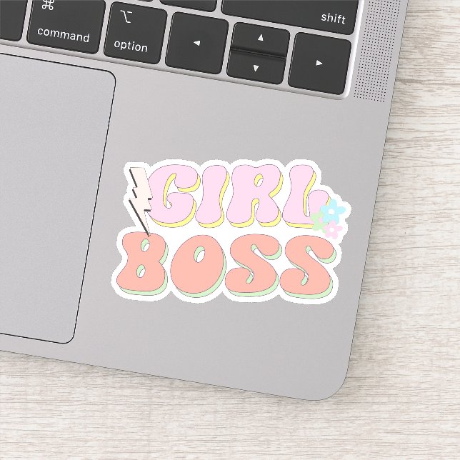 Preppy Aesthetic Girl Boss Aufkleber (Detail)