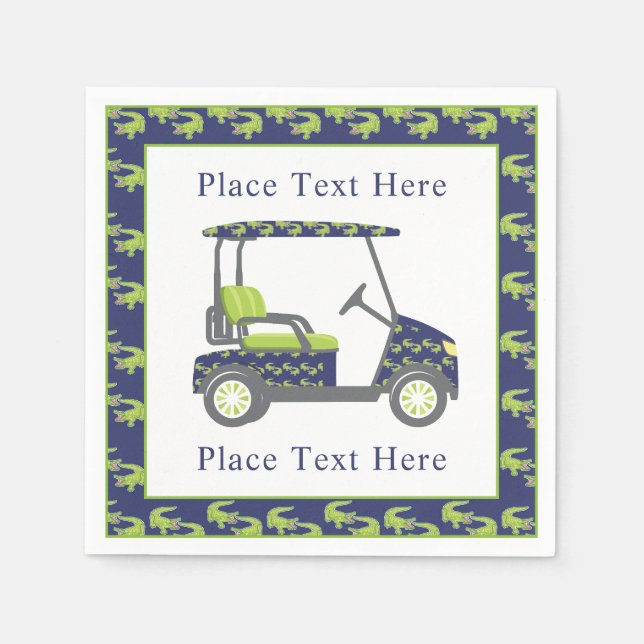 Preppy Alligators Golf Cart Serviette (Vorderseite)