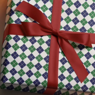 Preppy Argyle Geschenkpapier
