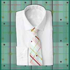 Preppy Atomic Age Plaid Necktie Krawatte