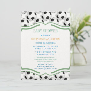 Preppy Baby Boy Soccer Dusche Einladung