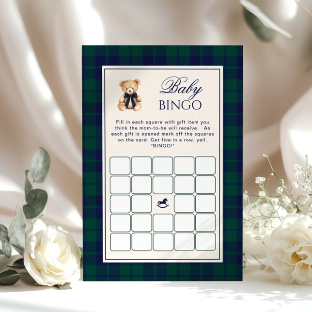 Preppy Baby v Bingo Teddy Bear Navy Plaid game (Von Creator hochgeladen)
