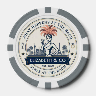 Preppy Bach Club Las Vegas Showgirl Junggesellinne Pokerchips