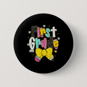 Preppy Back To School 1. Klasse Coquette Schleife  Button
