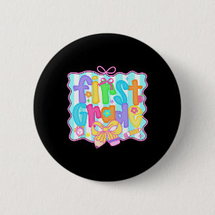 Preppy Back To School 1. Klasse Coquette Schleife Button