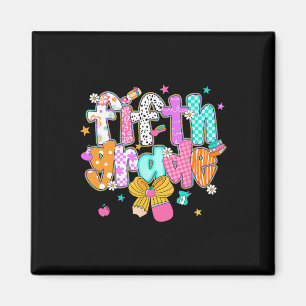 Preppy Back To School 5. Klasse Coquette Bow Mädch Magnet