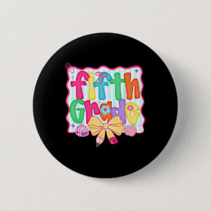 Preppy Back To School 5. Klasse Coquette Schleife  Button