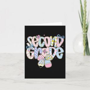 Preppy back to School Floral 2. Klasse Coquette Gi Karte