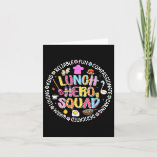 Preppy back to School Mittagessen Lady Squad Cafet Karte