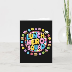 Preppy back to School Mittagessen Lady Squad Lunch Karte