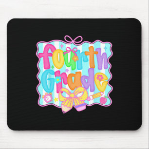 Preppy Back To School Schülerin 4. Klasse Coquette Mousepad