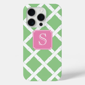 Preppy Bamboo Trellis Muster Apple grün und rosa Case-Mate iPhone Hülle