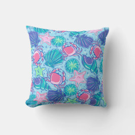 Preppy Beach Muschel Crab Kissen