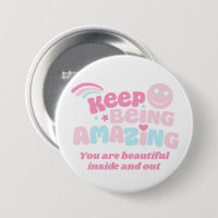 Preppy behielt phantastisch Slogan smilie pink bla