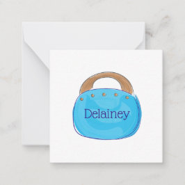 Preppy Bermuda Bag Personalisiert Mitteilungskarte