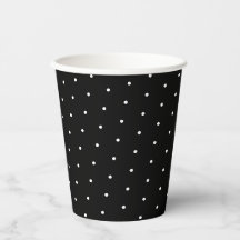 Preppy Black and White Tiny Polka Dots Muster
