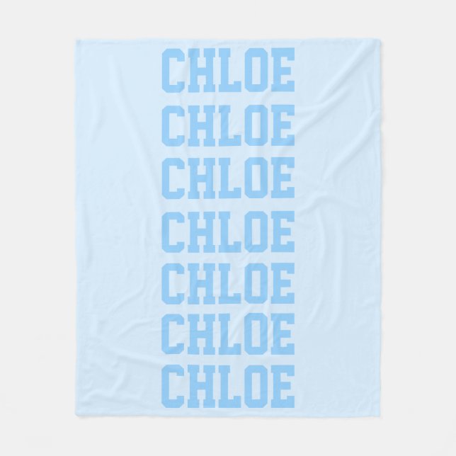 Preppy Blanket Blau Fleecedecke (Vorderseite)