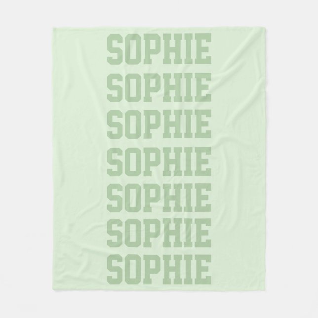 Preppy Blanket Green Fleecedecke (Vorderseite)