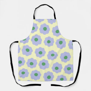 Preppy Blau Grüne Süße Hippie-Blumenmuster Schürze