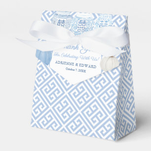 Preppy Blue and White Pumpkins Griechisch Key Wedd Geschenkschachtel
