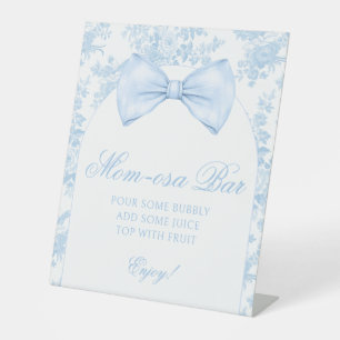 Preppy Blue Bow Krawatte Mimosa Mama-osa Bar Baby  Sockelschild