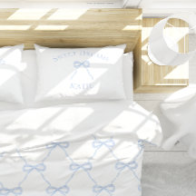 Preppy Blue Bow Sweet Dreams