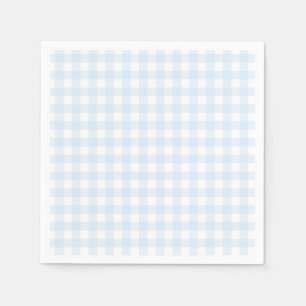 Preppy Blue Gingham Birthday Party Serviette