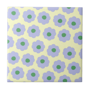Preppy Blue Green Niedlich Hippie Blume Muster Fliese