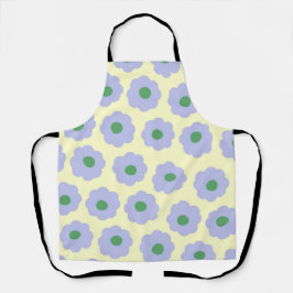 Preppy Blue Green Niedlich Hippie Blume Muster Schürze