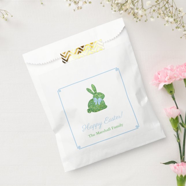 Preppy Blue Green Oaster Bunny Baby Dusche Party Geschenktütchen (Versiegelt)