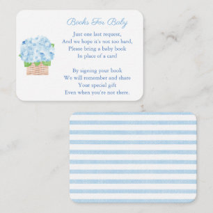 Preppy Blue Hydrangea Baby Boy Dusche bringen ein  Begleitkarte