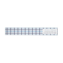 Preppy Blue Kariert Boy Baby Dusche Rücksendeadres