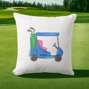 Preppy Blue Personalisiert Golf Cart Kissen