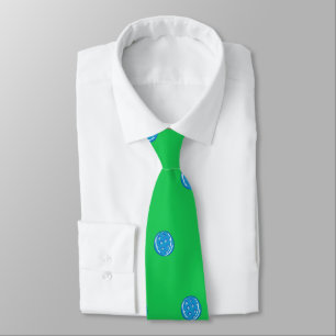 Preppy Blue Pickleball Green Krawatte
