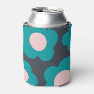 Preppy Blue Pink Hippie Blume Muster Dosenkühler