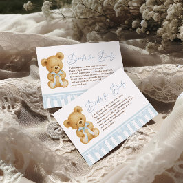Preppy Blue Teddy Bären Books for Baby Boy Begleitkarte