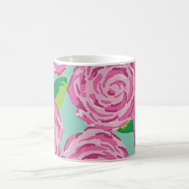 Preppy Blumendruck-Tasse Kaffeetasse (Mittel)