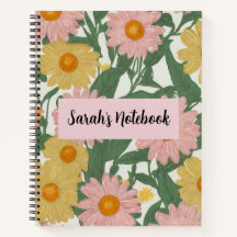 Preppy Boho Rosa und Gelbe Gänseblümchen Blumenmus