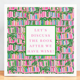 Preppy Book Club Funny Weinrosa Serviette
