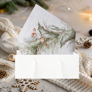 Preppy Botanical Stechpalme Kiefer Weihnachten Seidenpapier