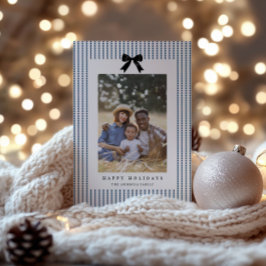 Preppy Bow Foto Feiertagskarte