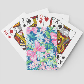 Preppy Bows Blume Tropical Blue Spielkarten