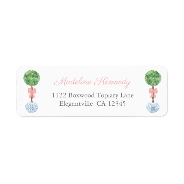 Preppy Boxwood Girl Baby Dusche Rücksendeadresse L (Vorne)