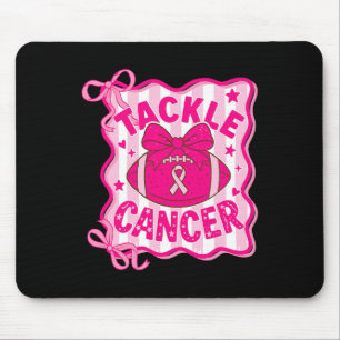 Preppy Breast Tackle Cancer Awareness Footll Coque Mousepad