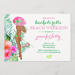 Preppy Bride Junggeselinnen-Abschied Weekend Einladung