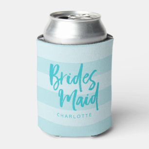 Preppy Bridesmaid Name Blue Stripes Dosenkühler