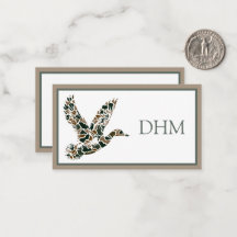 Preppy Camouflage Mallard Duck Monogram