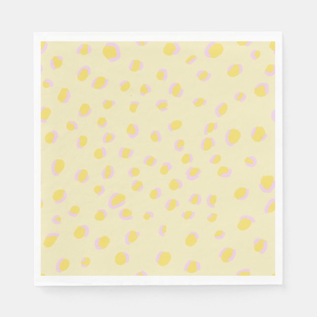 Preppy Cheetah Print Serviette (Vorderseite)