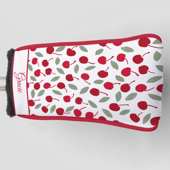 Preppy Cherry Fruit Pattern Golf Headcover (Vorderseite)
